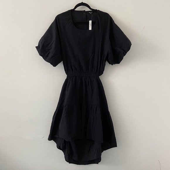 Madewell Seersucker Puff-Sleeve Cutout Mini Dress Size XXL - Picture 6 of 8